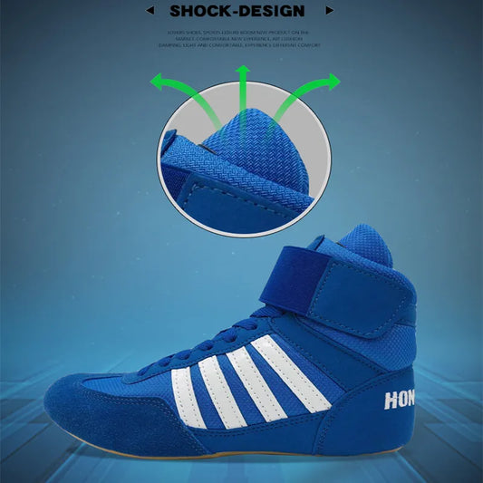 men, women, and child boxing shoes Rubber outsole breathable Wrestling costume Girls Shoes