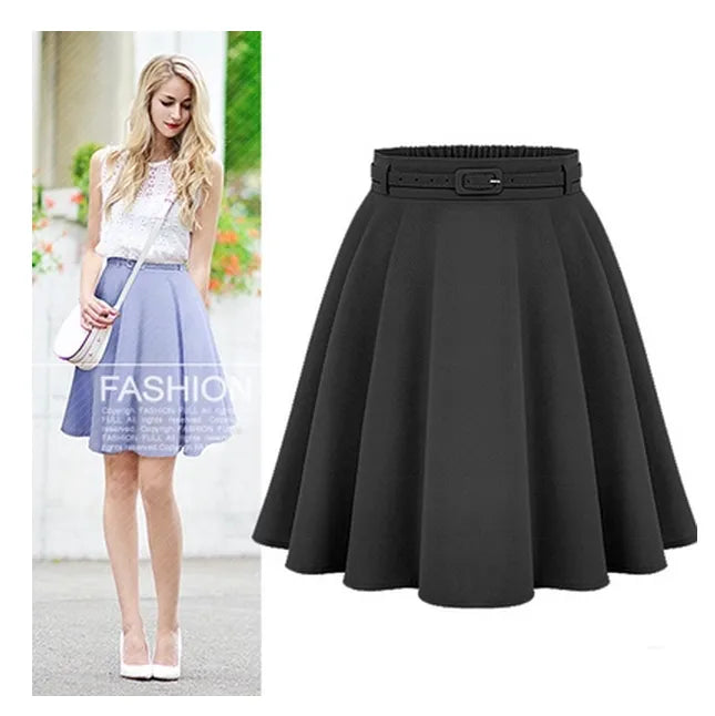 Women Casual Medium Knee-length Skirts Retro Stylish Female High Waist Ball Gown Women Skirts Femininas Vintage Women Skirt