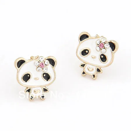 Cute Panda Earrings Lovely Animal earrings cartoon Bear Earrings for girl women Fashion Jewelry - Women Jewellery - Girl Jewellery - Women Accessory - Girl Accessory