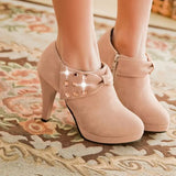 LANYUXUAN Big Size Sale 34-43 Apricot New Pumps Platform High Heels Party  Women Shoes