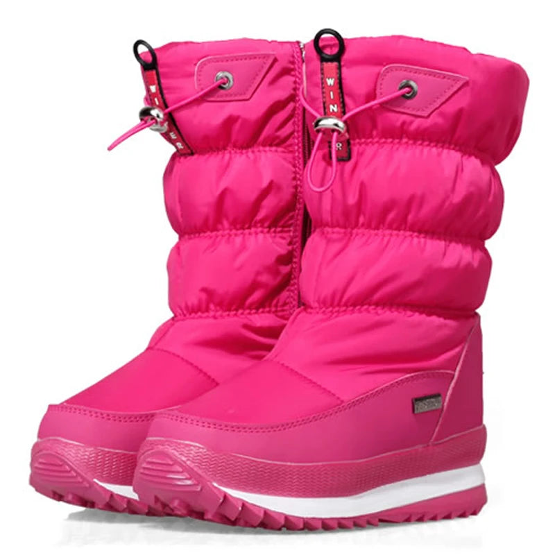 Winter Platform Boots Children Rubber anti-slip Snow Boots for big Kids Waterproof Warm Winter Botas Girls Shoes