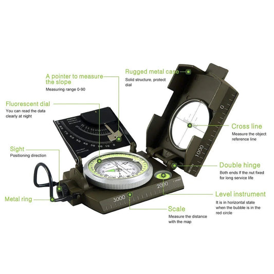 Mulitifunctional Eyeskey Survival Military Compass Camping Hiking Compass Geological Compass Digital Compass Camping Equipment