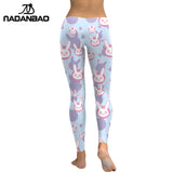 NADANBAO Game Lovely Rabbit Cosplay Digital Print Leggins Workout Sporting Pants women legging