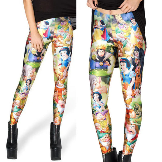 New Princess Cartoon Adult Woman Women Legging Pants 3d Digital Printed