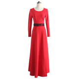 Spring Autumn dress Oversized Long Dresses O-neck Plus Size Long Sleeve Vestidos Women Prom - Women Casual