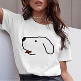 Dachshund Pug Teckel Funny T-Shirt Summer Women Harajuku Cute dog T-shirt Pit Bull T-shirt Female Tee women tops - women shirt - women casual - women prom - girl tops