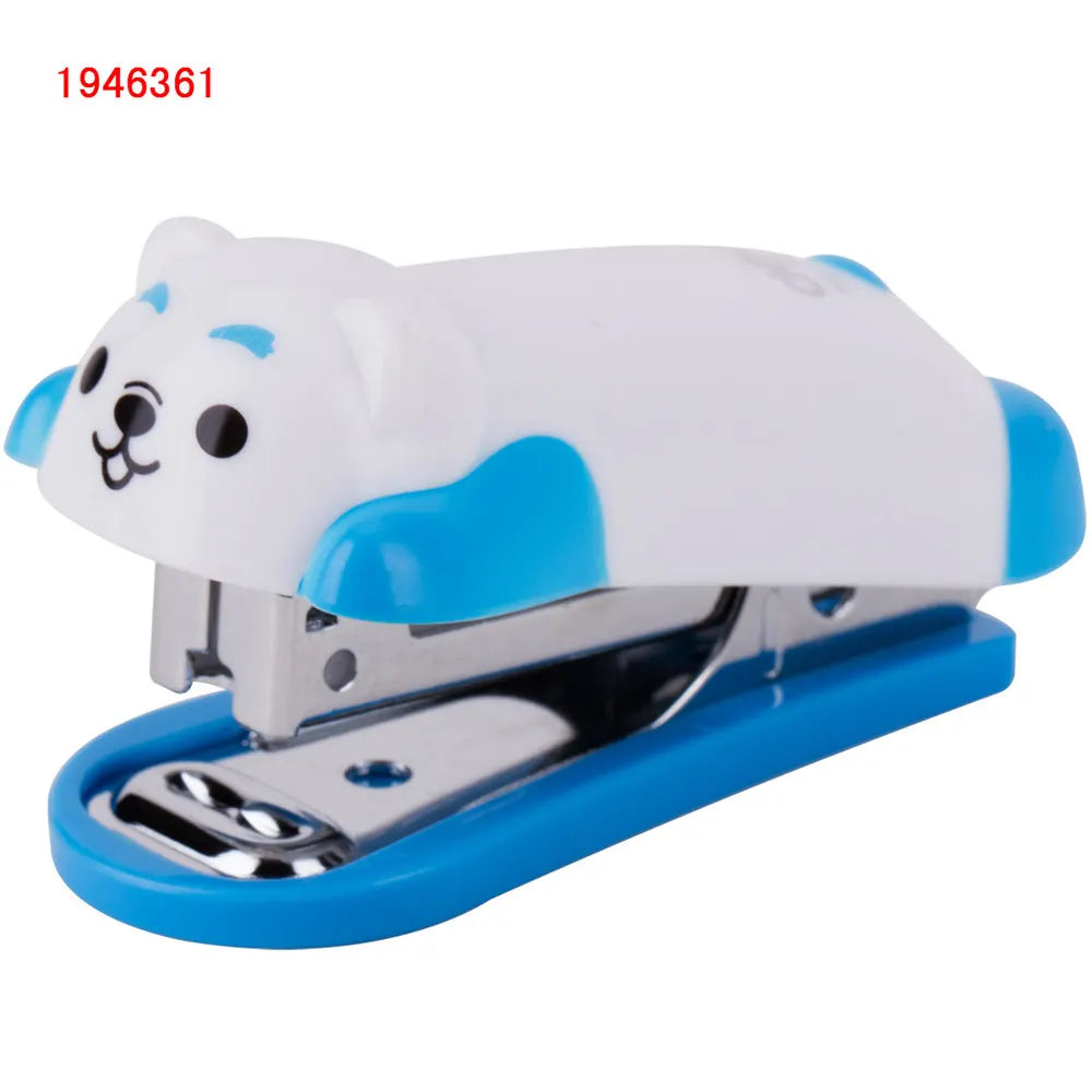 3 colors Mini stapler set animal Stapler Set Stationery Paper Binding Binder Book School Office Supplies