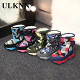 Children's Winter Snow Boots Round Toe Non-slip Waterproof 26-38 Soft Winter Warm Comfortable Fashion Footwears Boys Shoe