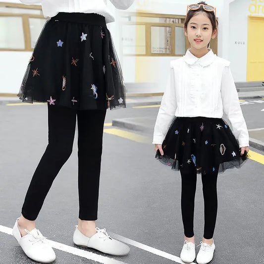 New Spring Autumn TUTU Skirt Leggings Kids Casual Pants Comfortable Cute Baby Clothes Children Clothing girls short