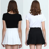 High Waist Japanese School Student Short Dresses Pleated Tennis With Inner Shorts Lady Skirt Uniform Badminton girl skort