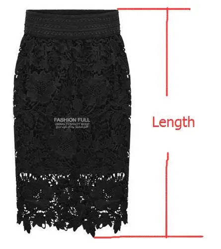 New Spring fashion women's skirt package hip Slim was thin skirt women's OL knee length lace embroidery midi skirt women saia - Women Skirts - Women Casual