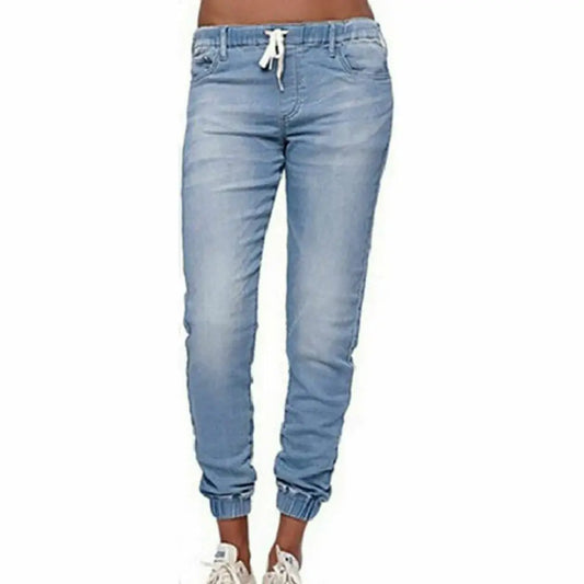 Casual Jogger Pants Elastic Sexy Skinny Pencil Jeans For Woman Leggings Jeans High Waist Women's Denim Drawstring Pants women legging