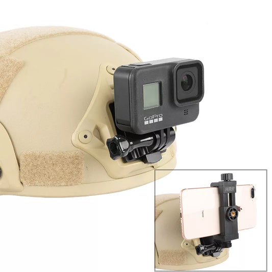 NVG Tactical helmet mount base for Go Action Camera first-person view Mobile phone Holder shooting Cell Accessory