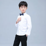 T-Shirt for School Kids White Performance Blouse Clothe Kids Teenage Girls Turn Down Collar Birthday Formal Prom Shirt Boy Cloth