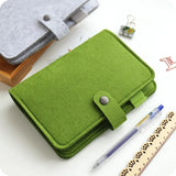 JIANWU A5 A6 simple snap felt fabric notebook diary creative binder    ring binder Office Supplies