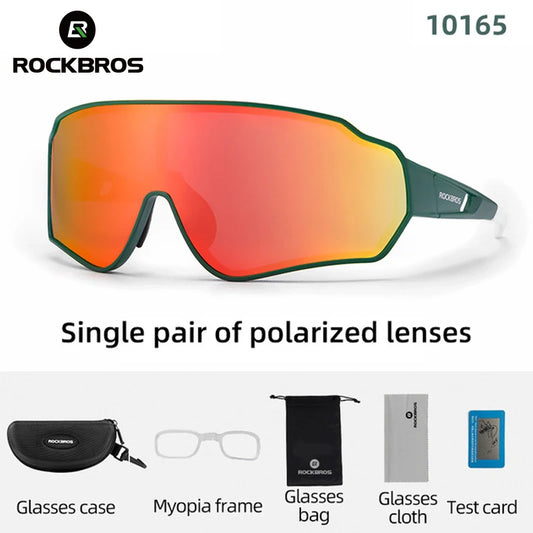 ROCKBROS Polarized Cycling Glasses  Clear Bike Glasses Eyewear UV400 Outdoor Sport Sunglasses Men Women Cycling Sunglasses - Sports Accessory