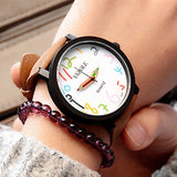 YAZOLE Fashion Large Digital Color Pencils Quartz Leather Montre Femme Reloj Mujer women watch