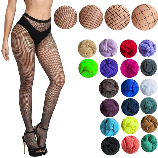 Sexy Fishnet Pantyhose Mesh Tights Hollow Out Fish Net Stockings Club Party Hosiery Female Sexy Colorful women lingerie