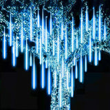 8 Tubes Meteor Shower Rain Led String Lights Street Garlands Christmas Tree Decorations for Outdoor New Year Fairy Garden Lights - Home Improvement - Electronic Accessory