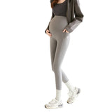 Pregnant woman Clothes Maternity Leggings Pregnancy Elastic Belly Protection Maternity Trousers Plush Thicken Pants Winter Women Legging