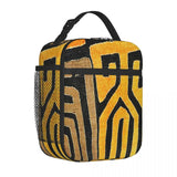African Mud Cloth Insulated Lunch Bags Cooler Bag Reusable Ancient Portable Tote Lunch Box Women Homecoming