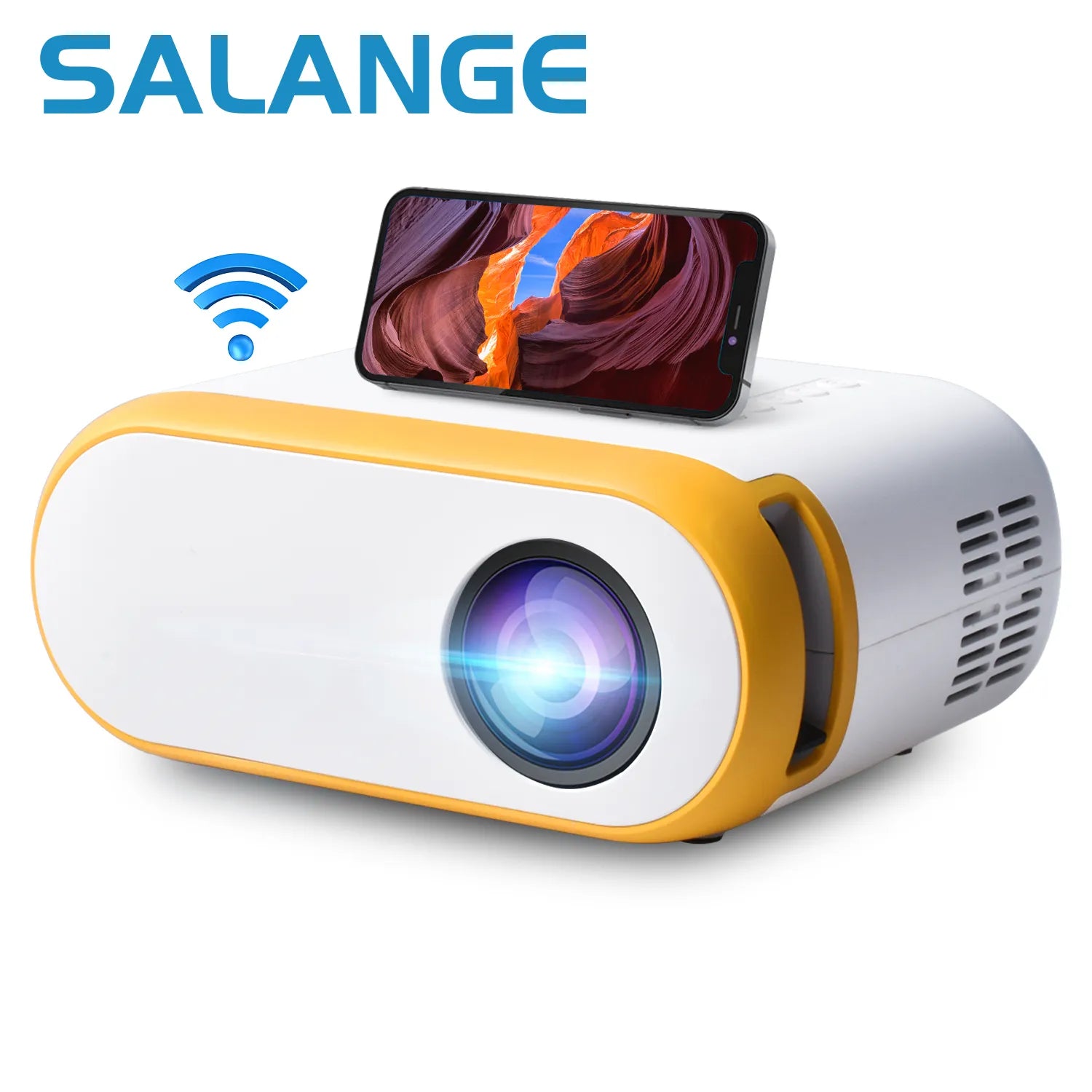 Mini Portable Projector Native 1280 x 720 P for Airplay Smart Phone Multimedia LED Video Camera - Wireless - Appliances