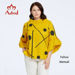 Astrid Women's T-shirt Plus Size Loose Cute Top Female Dating Tee Blouse Flared Sleeve Stand-Up Collar Diamonds Fashion Clothing