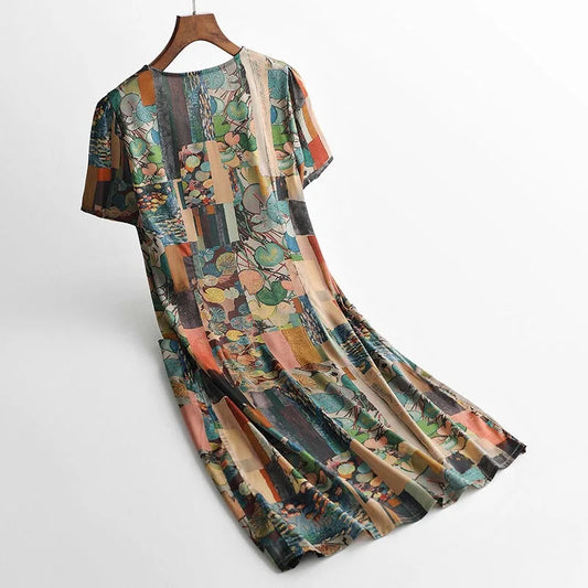 Cotton Floral Dress Bohemian Printed Beach Dress Woman Dress Vestido Femme Robe Women Casual