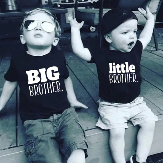 Big Brother&Little Brother Kids T-Shirt Children cotton fashion tee Tops Boys Short Sleeve Baby Casual Clothes Boys Tshirt