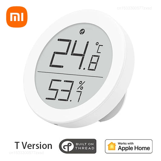 Xiaomi Qingping Thermometer Hygrometer Support Bluetooth Electronics Ink Screen Sensors Work With Apple Homekit Thread wireless - bedding - Smart Home - Electronics Showpiece