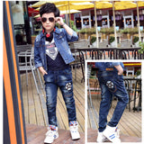 New Regular Spring Autumn Fashion Slim Thick Sports For Handsome Boys Jeans