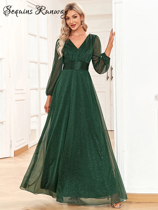 Sexy see-through sequin maxi summer dress woman elegant chiffon birthday party dress long evening dresses y2k vestidos women prom - wome contemporary