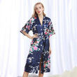 Oversize Print Pajamas Nighties Womens Kimono Gown Robe Long Sleeve Bathrobe Loose Lounge Lingerie Spring Nightwear Home Clothes