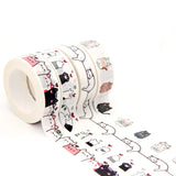 NEW 1PC 10M Cat Paws with Little Heart Cat Seamless Decorative Washi Tape Scrapbooking Masking Tape School Office Supplies