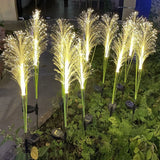 Solar Reed Lights Outdoor Fiber Light Waterproof Garden Lamp Simulation Landscape Lamps for Decoration Patio Garden