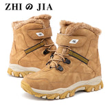 High-Quality Winter Snow Boots Platform Warm Cotton Leather Autumn Waterproof Kids Footwear Boys Shoes