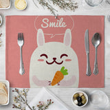 Cute Animal Childish Pattern Placemat Decor Cotton Linen Table Mats Coaster Pad Bowl Coffee Cup Tablecloth Dining - Decoration - Smart Home