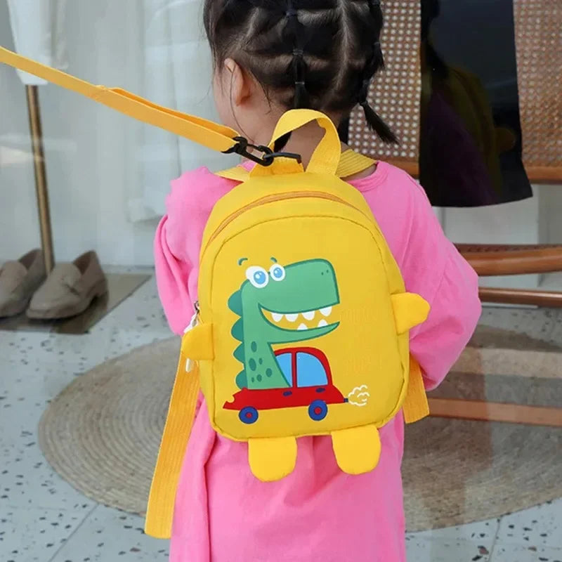 Cartoon Harness Backpacks Cute Dinosaur Anti-lost School Bags Kindergarten Kids Schoolbag Toddler Rucksack Newborn - girl cloth - Baby Girls
