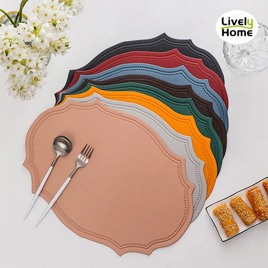 Leather Placemat Table Mat Coaster Individual Tablecloth Dish Cup Plate Tableware Pad Modern Nordic Accessories Kitchen - Smart Home - Decoration
