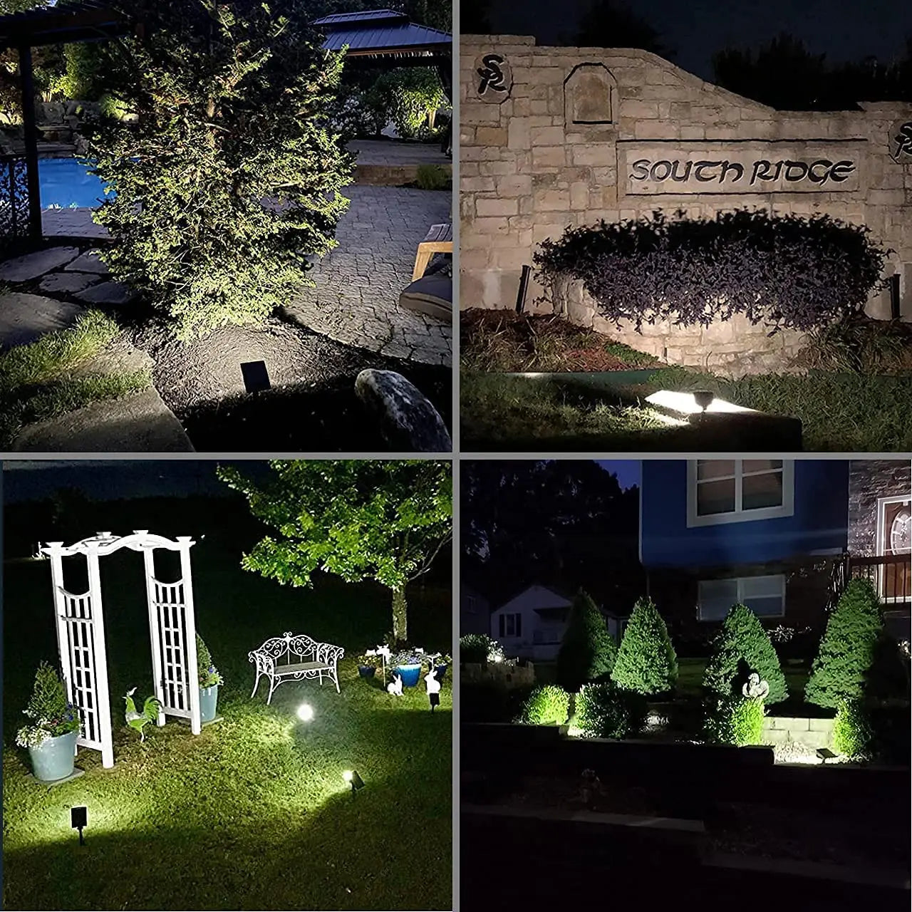48 LED Solar Light Outdoors Landscape Spotlights, Wireless Waterproof Outdoor Solar Spotlights for Yard Garden Patio Garden