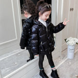 Winter Teen Kids Parka Snowsuit Fashion Bright Waterproof Outerwear Children Clothing 4 6 8 10 12 14 Years girl jacket