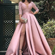 Spring Autumn Dress Women Floor Length Long Party Dress Elegant Lady Lace Sequin Split Satin Sexy Maxi Evening Dress S-5XL