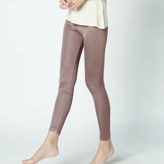 1PC Women's 100% Mulberry Silk Stretchy Full Length Underpants Slim Leggings bottoming pants Thermal Pants plus size women legging