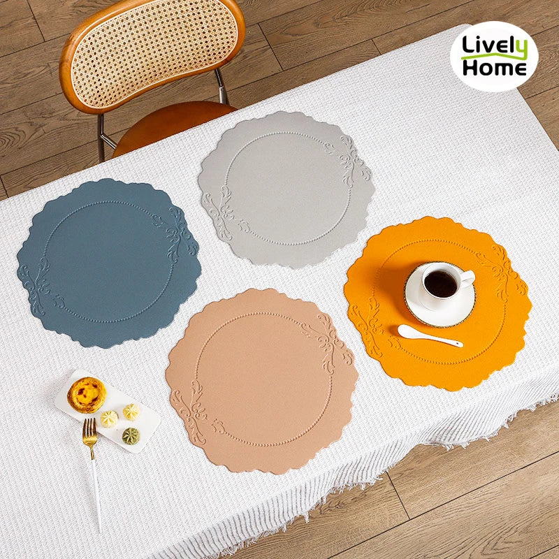 Leather Placemat Table Mat Coaster Individual Tablecloth Dish Cup Plate Tableware Pad Modern Nordic Accessories Kitchen - Smart Home - Decoration