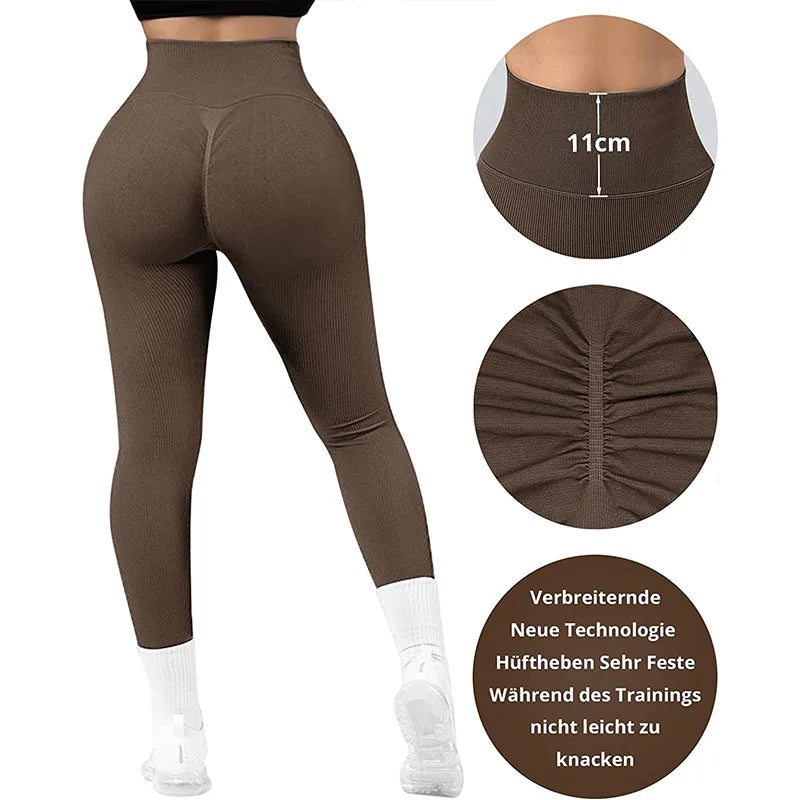 Seamless Yoga Leggings Push Up Scrunch High Waist Gym Leggings  Exercise Butt Lifting Sport Pants Women Fitness Athletic Clothing