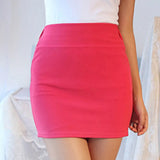 Office Ladies Work Skirts for Woman Slim Fit Pencil Skirt Upper Thigh Length Dress Girl A-line High Elastic Mini Skirt New Women Dress For Work - Women Short