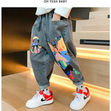 Children's Clothing Boys Jeans Spring and Autumn New Children's Casual Trousers Boys Loose Pants - Boy Cloth