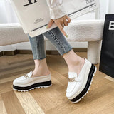 COOTELILI Fashion Platform Summer Slip-On Heels Casual Girls Shoes