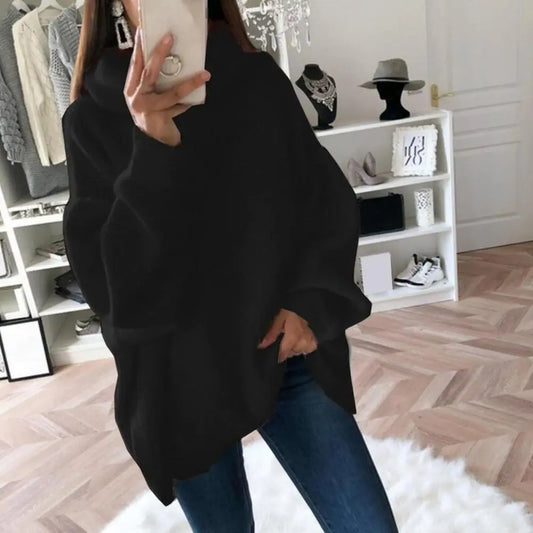 Long Sleeve Turtleneck Knitted Sweater Pull Femme Oversized Sweater Fall Solid Color Sweater Jumper women casual - women contemporary