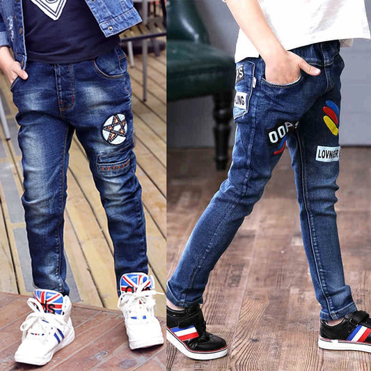 New Regular Spring Autumn Fashion Slim Thick Sports For Handsome Boys Jeans